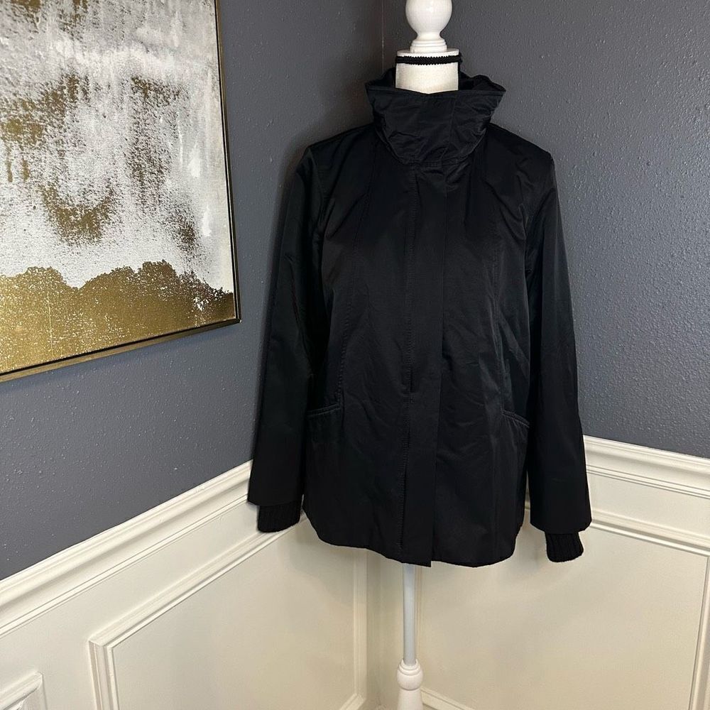 Eileen Fisher Mid Weight Transitional Coat in black